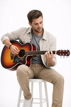 TFLY Cutaway Acoustic Guitar Sunburst Finish with Rosewood Fretboard