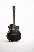 TFLY SA1CP Acoustic Guitar - Black Cutaway Design with Spruce Wood Top