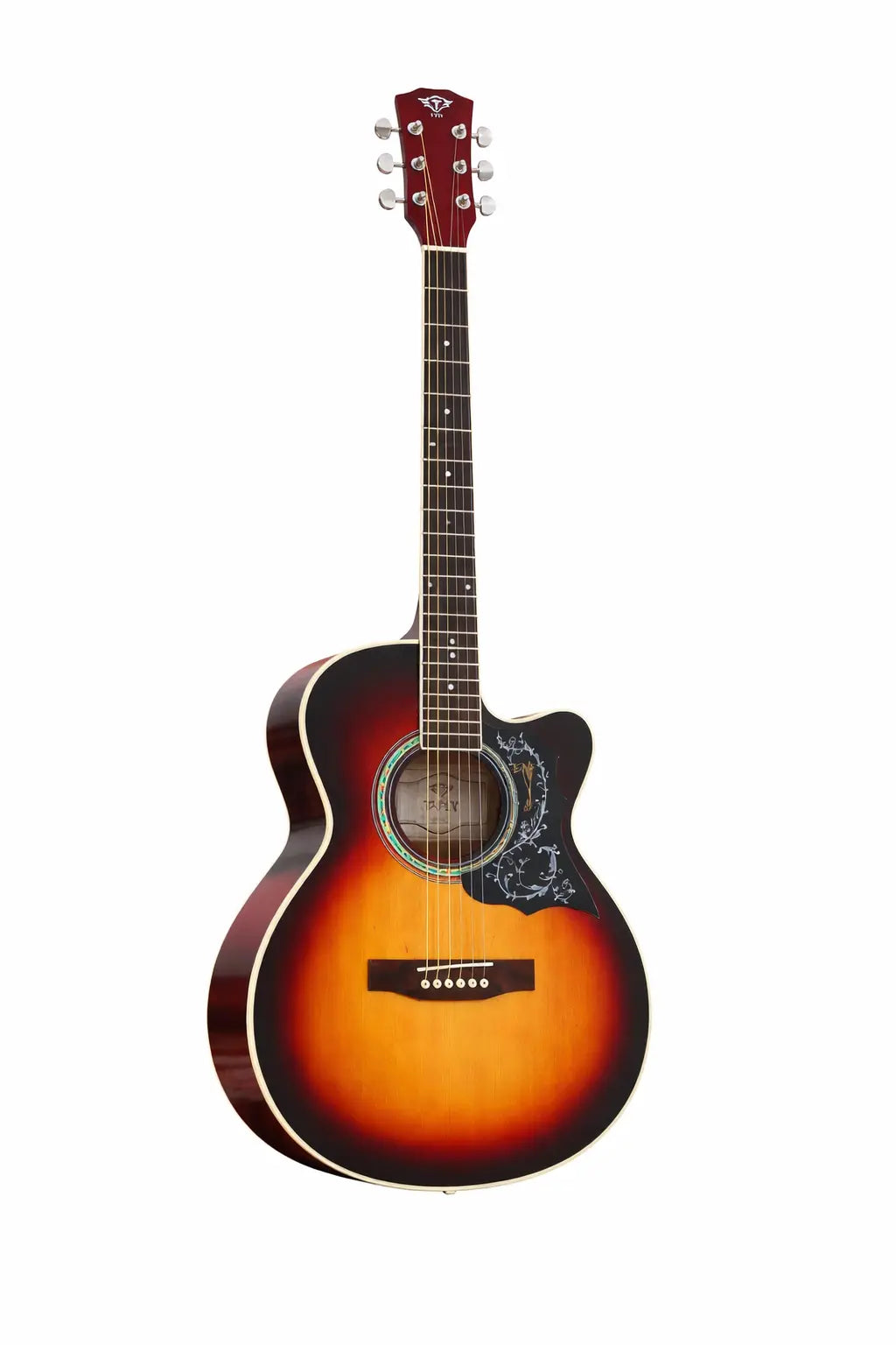 TFLY Cutaway Acoustic Guitar Sunburst Finish with Rosewood Fretboard