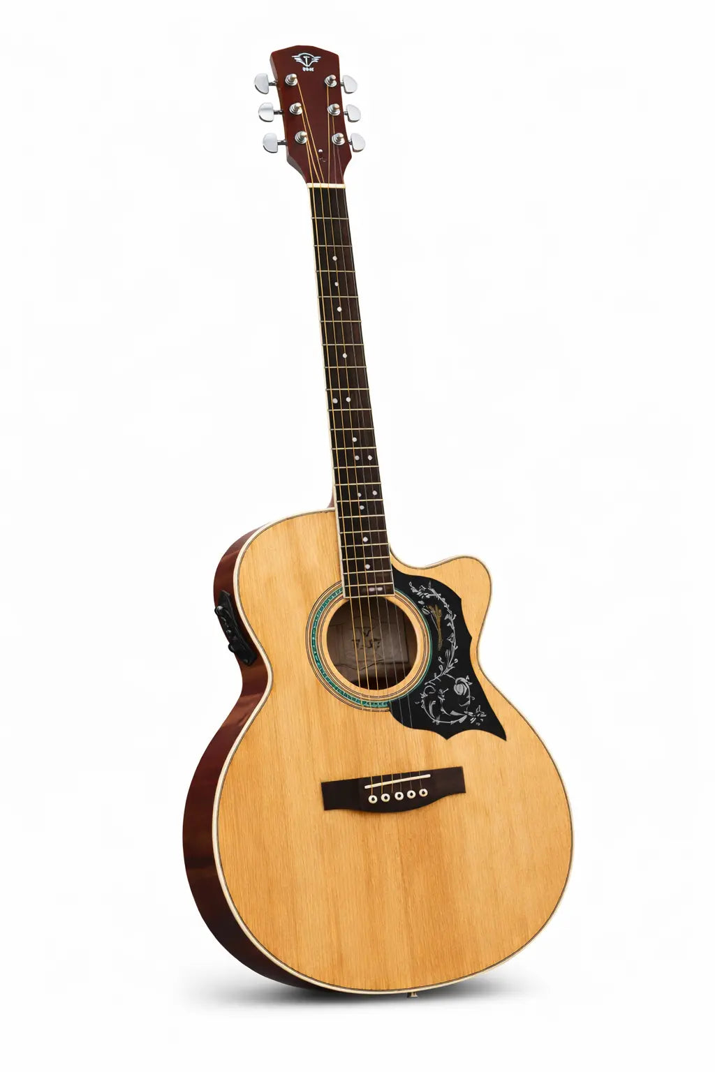TFLY Semi-Acoustic Guitar with Built-in 3-Band EQ & Tuner - Cutaway Design
