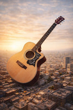 TFLY Acoustic Guitar Rosewood Fretboard - Natural Finish Dreadnought