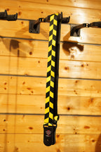 Yellow & Black Chevron Guitar Strap – Adjustable Fabric Design