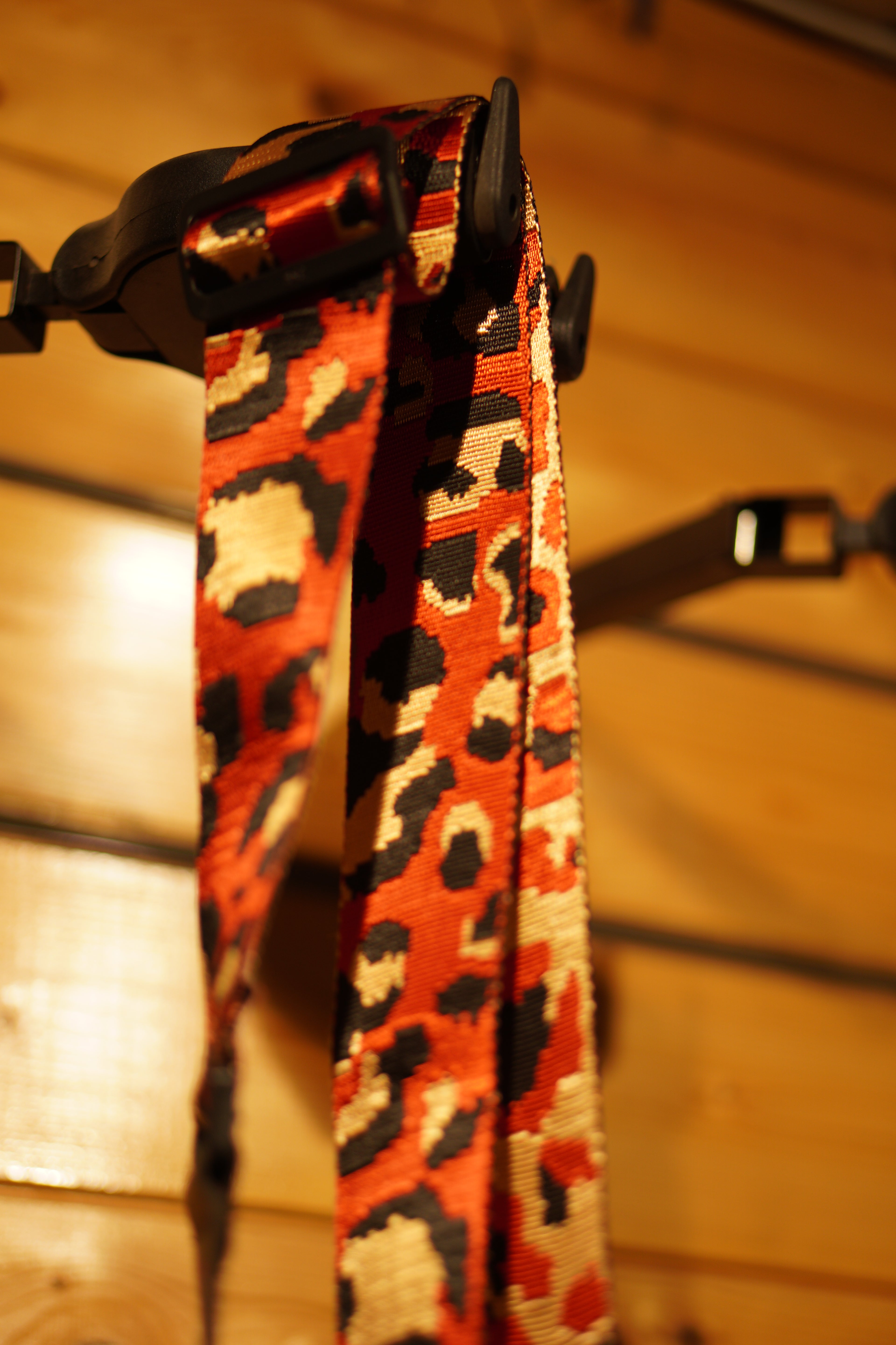 Red Leopard Pattern Adjustable Guitar Strap