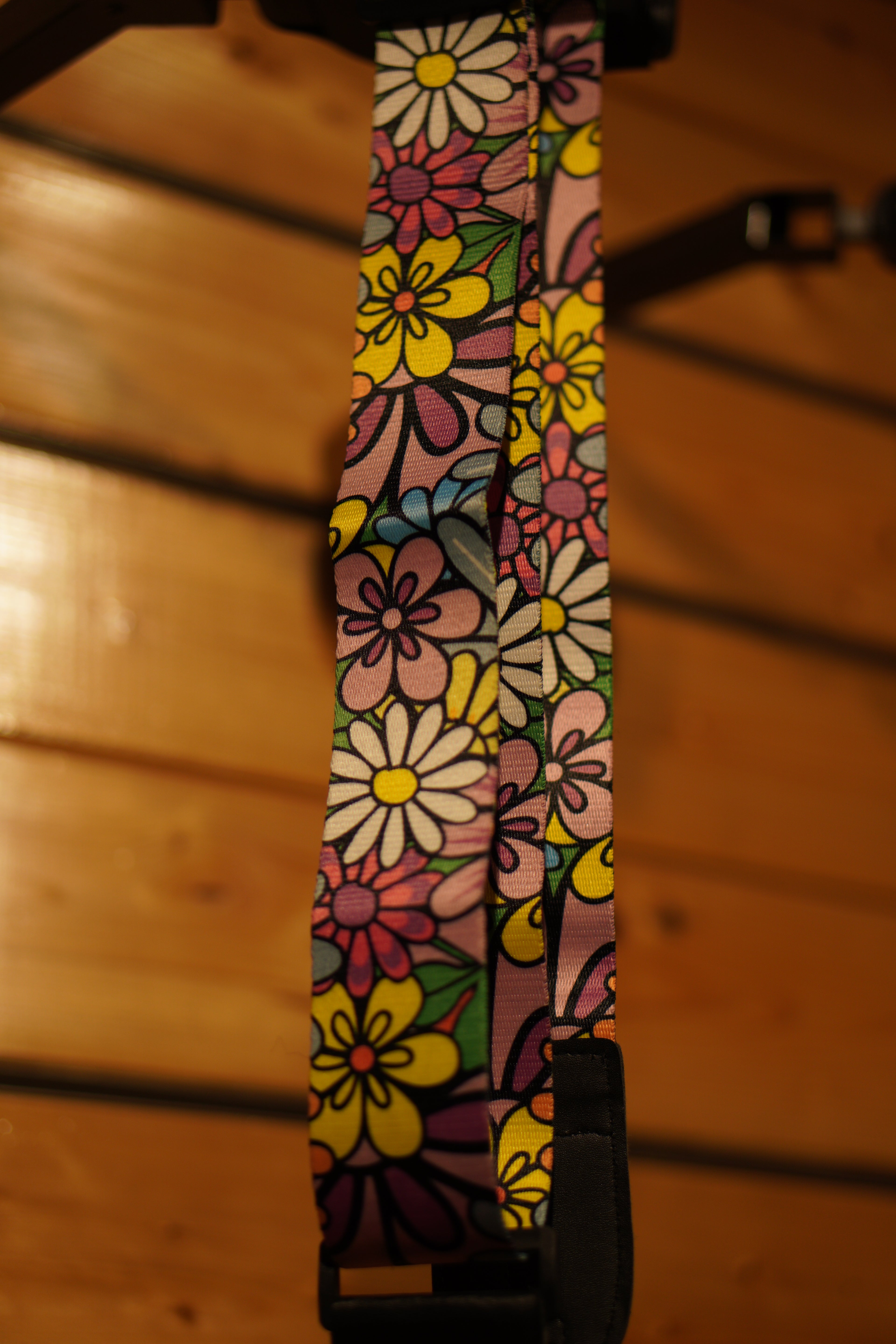 Colorful Floral Design Guitar Strap for Acoustic & Electric Guitars