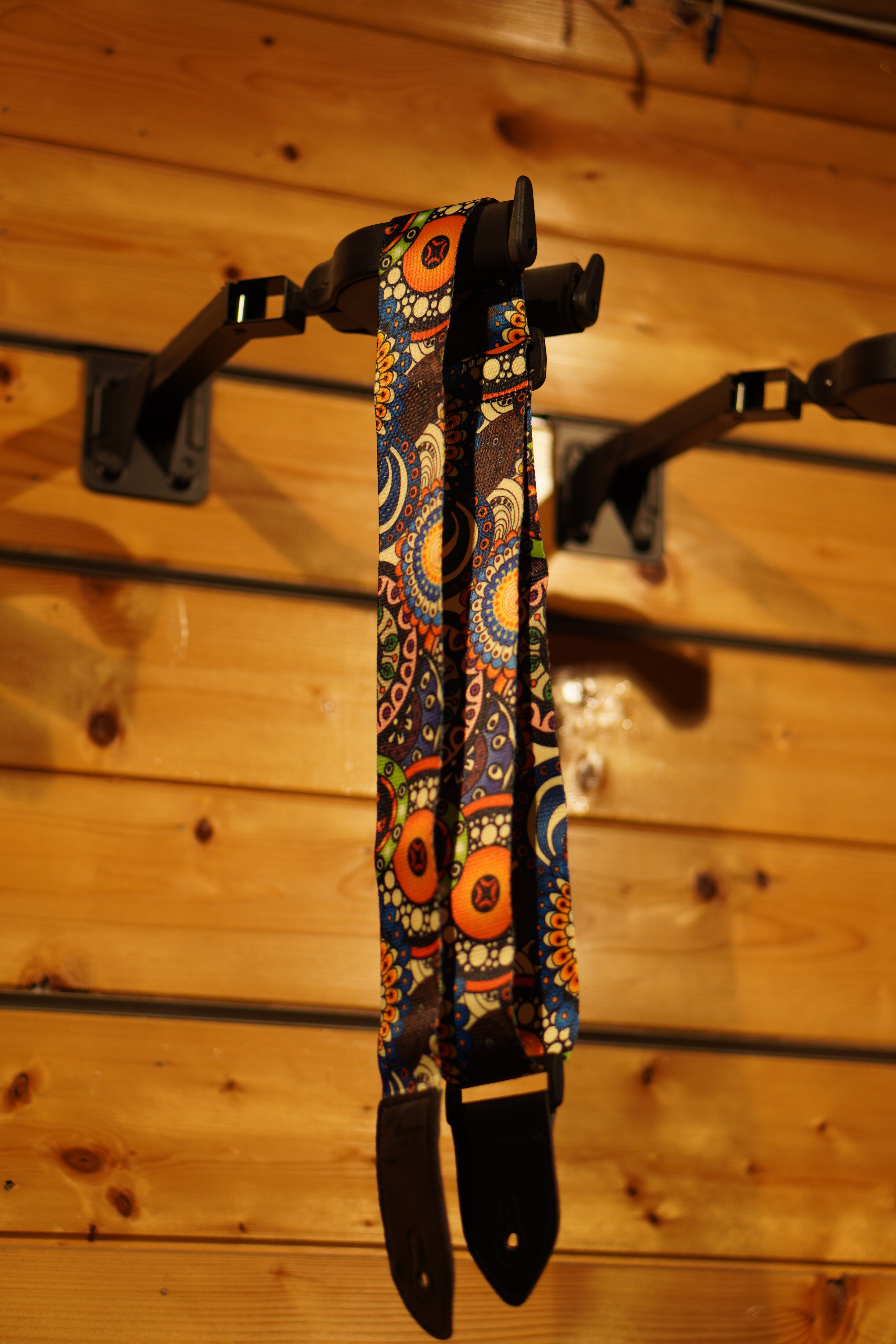 Vintage Tribal Design Guitar Strap with Premium Leather Tips