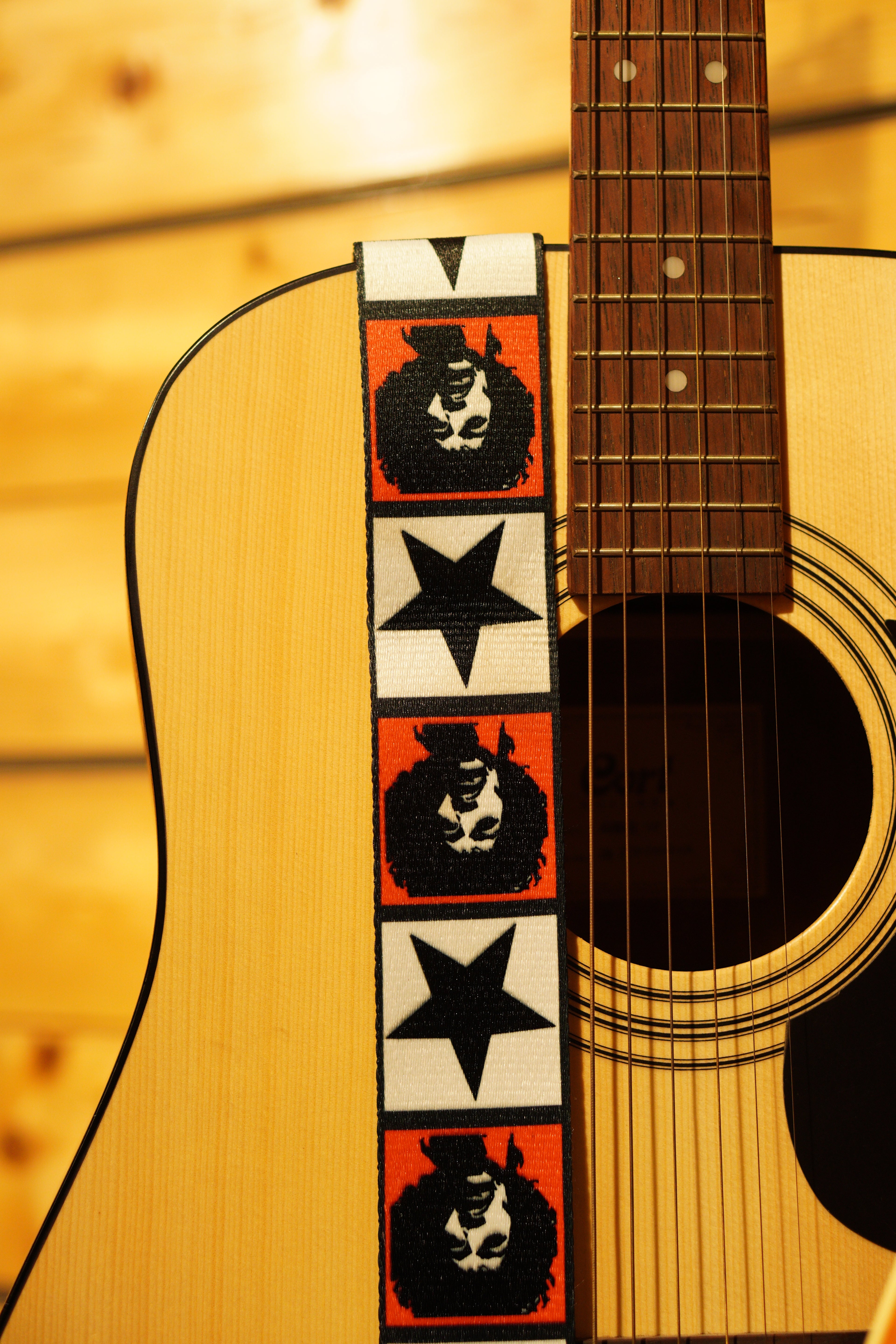 Vintage Rock Icon Star Pattern Guitar Strap