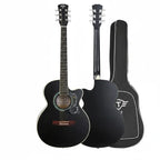 TFLY SA1CP Acoustic Guitar - Black Cutaway Design with Spruce Wood Top