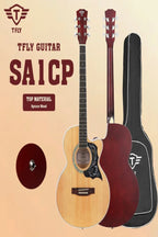 TFLY Acoustic Guitar Rosewood Fretboard - Natural Finish Dreadnought