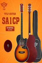 TFLY Cutaway Acoustic Guitar Sunburst Finish with Rosewood Fretboard