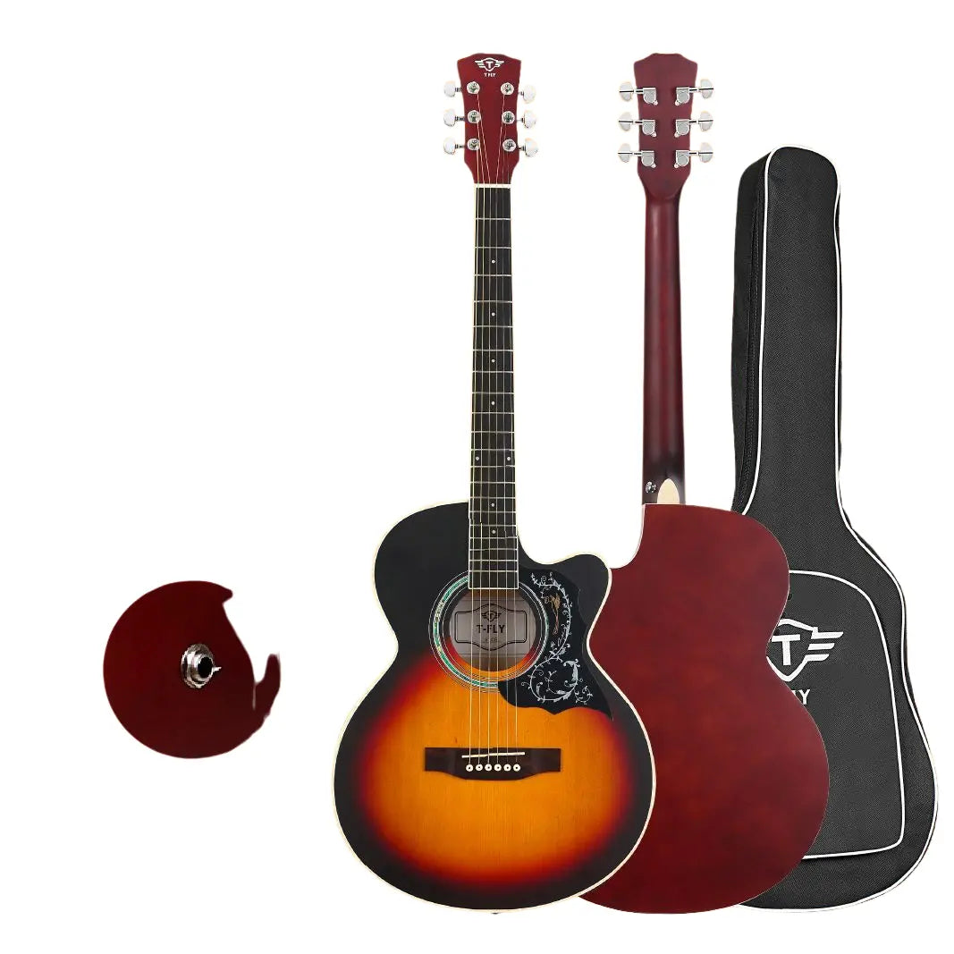 TFLY Cutaway Acoustic Guitar Sunburst Finish with Rosewood Fretboard