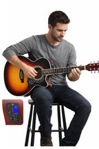 TFLY Semi-Acoustic Guitar Sunburst Finish with 3-Band EQ & Tuner - Cutaway Design